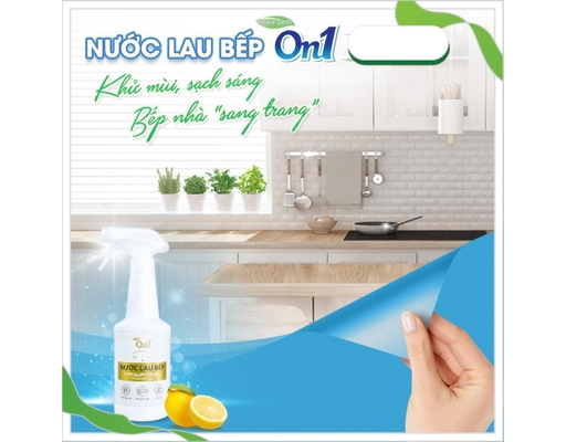 Nước Lau Bếp Tinh Dầu Chanh Yuzu 500ml On1 ảnh 1