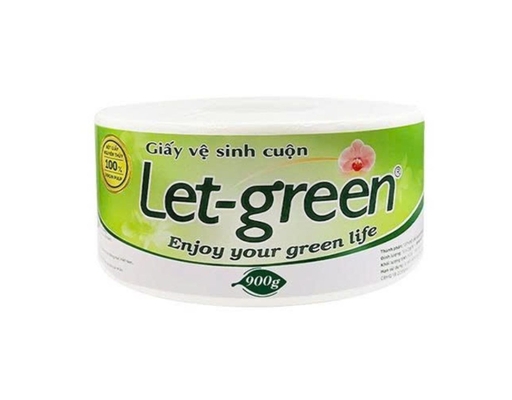 Giấy Vệ Sinh Cuộn Lớn 2 Lớp 900g Let-green ảnh 0
