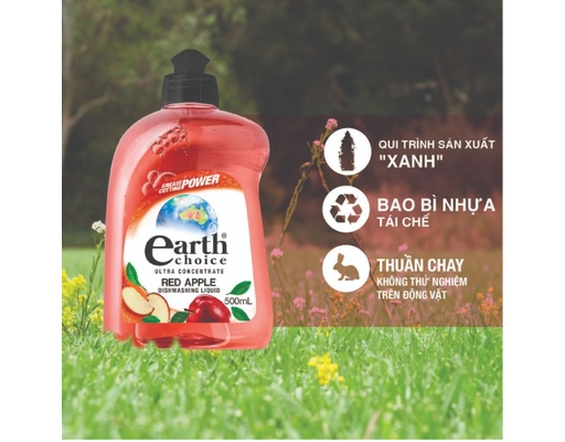 Nước Rửa Chén Đậm Đặc Hương Táo 500ml Earth Choice ảnh 2