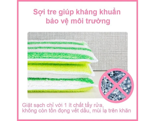 Bộ 3 Miếng Rửa Bát Sợi Tre MyJae ảnh 4