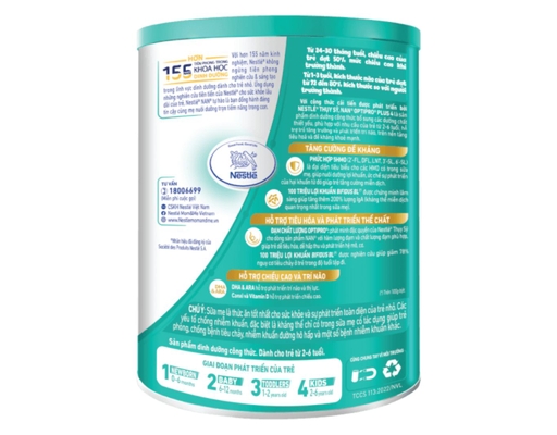 Sữa Bột Nan Optipro Plus 4 Cho Trẻ 2-6 Tuổi 800g Nestlé ảnh 1