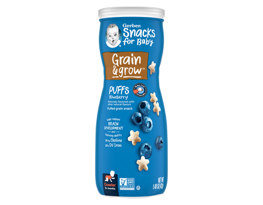Bánh Ăn Dặm Gerber Puffs Vị Việt Quất 42g