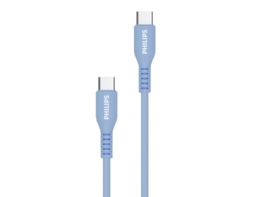 Cáp Sạc DLC8601V Type-C To Type-C 1.2m 60W Màu Xanh Dương Philips ảnh 0