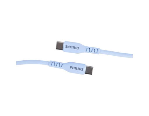Cáp Sạc DLC8601V Type-C To Type-C 1.2m 60W Màu Xanh Dương Philips ảnh 1