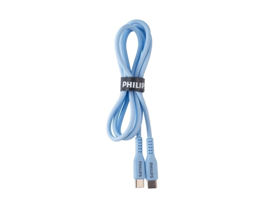Cáp Sạc DLC8601V Type-C To Type-C 1.2m 60W Màu Xanh Dương Philips ảnh 3