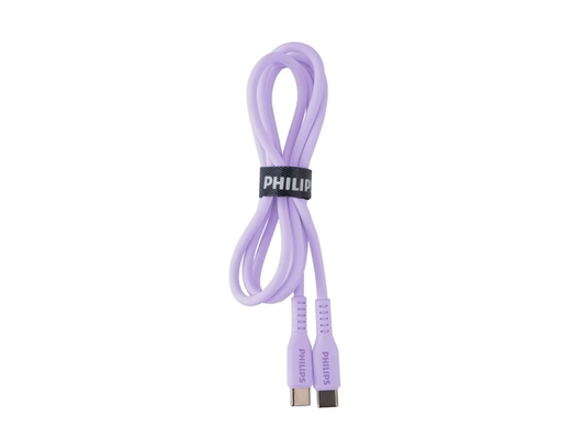 Cáp Sạc DLC8601P Type-C To Type-C 1.2m 60W Màu Tím Philips ảnh 3