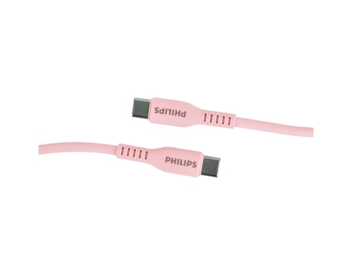 Cáp Sạc DLC8601PK Type-C To Type-C 1.2m 60W Màu Hồng Philips ảnh 1