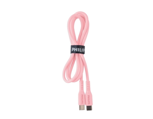Cáp Sạc DLC8601PK Type-C To Type-C 1.2m 60W Màu Hồng Philips ảnh 3