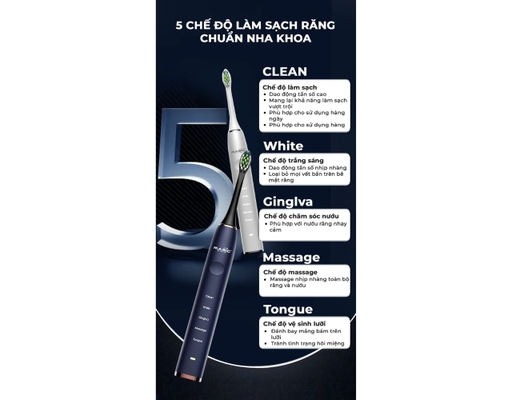 Bàn Chải Điện ECO PRO-50 Màu Trắng Magic ảnh 8