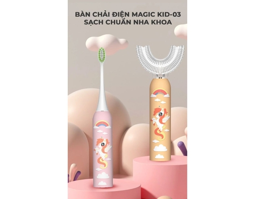 Bàn Chải Điện KID-03 Màu Vàng Magic ảnh 6
