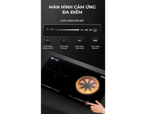 Bếp Điện Đôi Hồng Ngoại & Từ I-26 Iruka ảnh 9