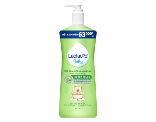 Sữa Tắm Gội Cho Baby Extra Milky 800ml Lactacyd ảnh 0