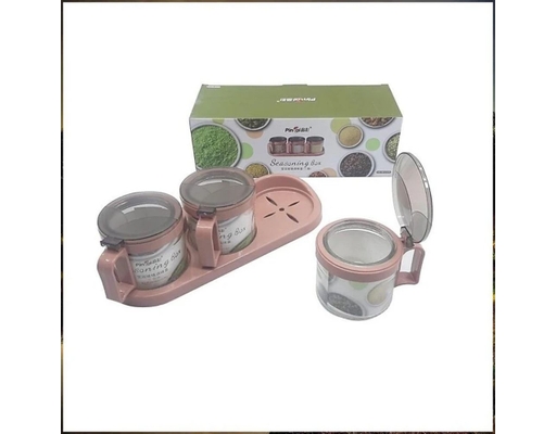 Bộ 3 Hũ Đựng Gia Vị Thủy Tinh MT3220 Màu Hồng/Xanh/Kem Tuyết Mai ảnh 3