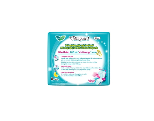 Băng Vệ Sinh Đêm Siêu Mỏng 1mm 35cm 8 Miếng Laurier ảnh 1