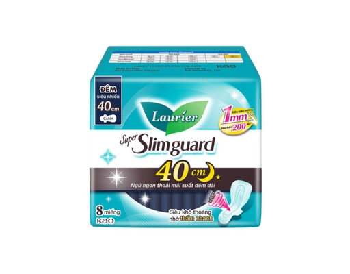 Băng Vệ Sinh Đêm Siêu Mỏng 1mm 40cm 8 Miếng Laurier ảnh 0