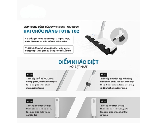 Cây Chà Sàn Và Gạt Nước T02 Megahome ảnh 3