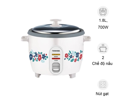 Nồi Cơm Điện Nắp Rời RC-18MH2PV(F) 1.8L Toshiba ảnh 1