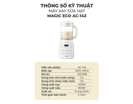 Máy Xay Sữa Hạt ECO AC-143 Magic ảnh 12