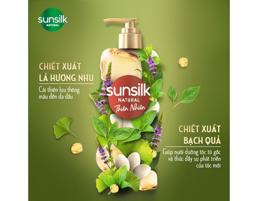 Dầu Gội Thiên Nhiên Ngăn Gãy Rụng Tóc 380ml Sunsilk ảnh 2