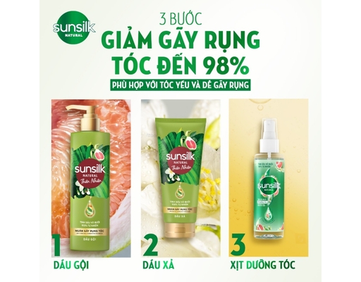 Dầu Xả Thiên Nhiên Ngăn Gãy Rụng Tóc 330ml Sunsilk ảnh 4