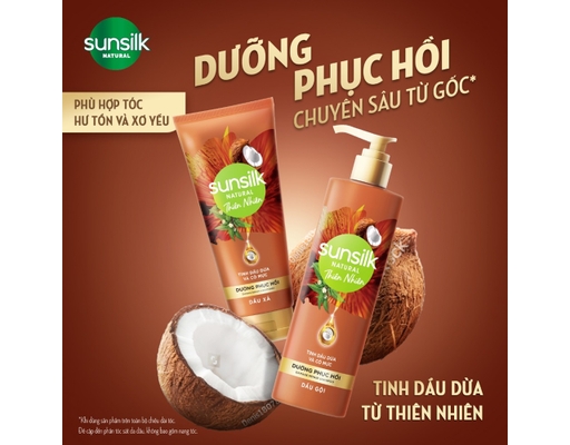 Dầu Gội Thiên Nhiên Phục Hồi Tóc Hư Tổn 380ml Sunsilk ảnh 2