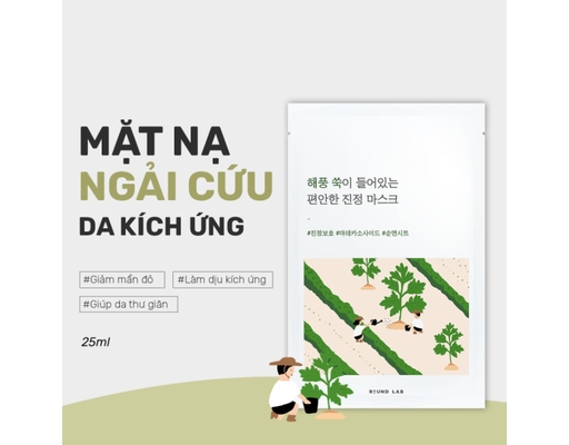 Mặt Nạ Dưỡng Da Ngải Cứu Dịu Da 25ml Round Lab ảnh 1