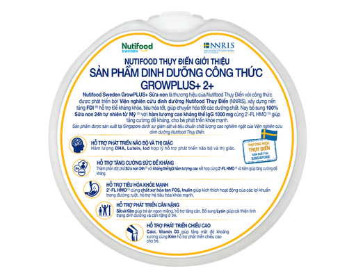 Sữa Bột GrowPLUS+ Vàng Sữa Non Cho Trẻ Trên 2 Tuổi 800g Nutifood ảnh 4