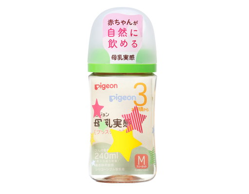 Bình Sữa PPSU Plus WN3 Phiên Bản Nhật 240ml Cho Bé Từ 3 Tháng Tuổi Hình Ngôi Sao Pigeon ảnh 0