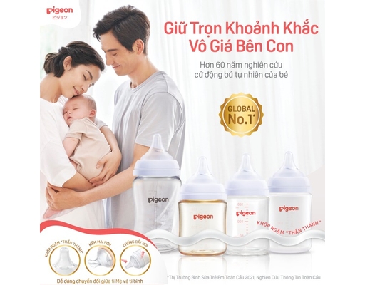 Bình sữa Softouch T-Ester Plus WN3 Size SS 200ml Cho Bé Từ 0 Tháng Tuổi Pigeon ảnh 4