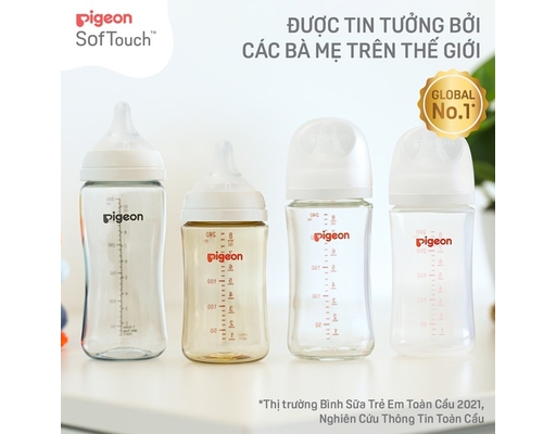 Bình Sữa Softouch T-Ester Plus WN3 Size M 300ml Cho Bé Từ 3 Tháng Tuổi Pigeon ảnh 3