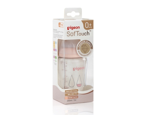 Bình Sữa Softouch T-Ester Plus WN3 Size SS 200ml Cho Bé Từ 0 Tháng Tuổi Hình Giọt Sương Pigeon ảnh 0