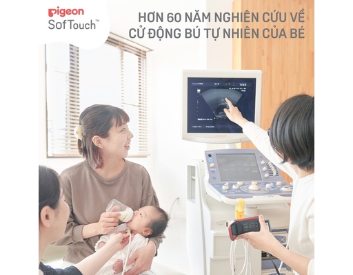 Núm Vú Silicone Siêu Mềm Plus WN3 Size M Cho Bé Từ 3 Tháng Tuổi Vỉ 2 Cái Pigeon ảnh 7