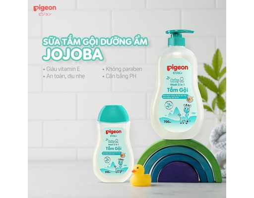 Tắm Gội 2 Trong 1 Chiết Xuất Jojoba 200ml Pigeon ảnh 3