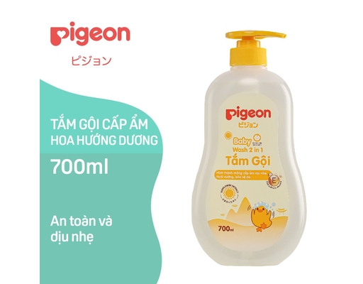 Tắm Gội 2 Trong 1 Chiết Xuất Hoa Hướng Dương 700ml Pigeon ảnh 2