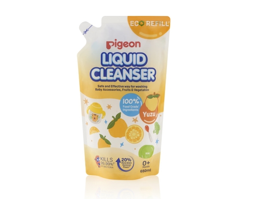 Nước Rửa Bình Sữa Hương Yuzu Túi Refill 650ml Pigeon ảnh 0