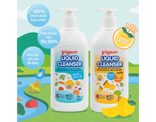 Nước Rửa Bình Sữa Hương Yuzu Túi Refill 650ml Pigeon ảnh 1
