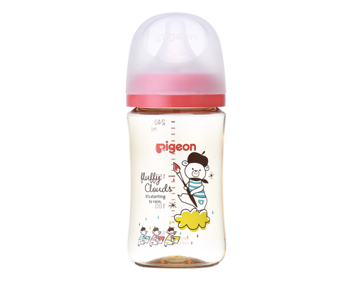 Bình Sữa PPSU Plus WN3 Phiên Bản Nhật 240ml Cho Bé Từ 3 Tháng Tuổi Hình Gấu Pigeon ảnh 0