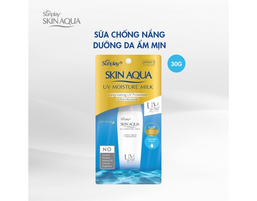 Sữa Chống Nắng Dưỡng Da Ẩm Mịn Moisture Milk SPF50+ PA++++ 30g Sunplay ảnh 3