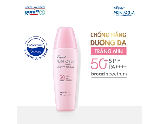 Gel Chống Nắng Dưỡng Da Sáng Mịn Silky White SPF50+ PA++++ 30g Sunplay ảnh 3