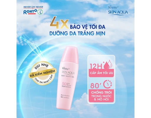 Gel Chống Nắng Dưỡng Da Sáng Mịn Silky White SPF50+ PA++++ 30g Sunplay ảnh 6
