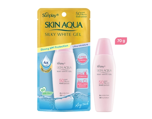 Gel Chống Nắng Dưỡng Da Sáng Mịn Silky White SPF50+ PA++++ 70g Sunplay ảnh 2