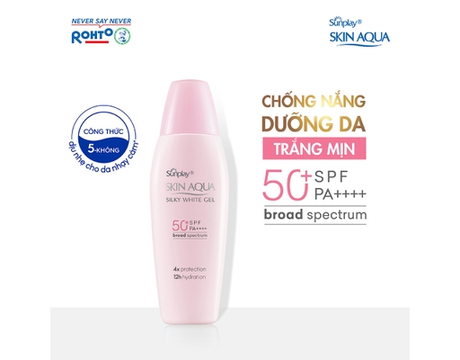 Gel Chống Nắng Dưỡng Da Sáng Mịn Silky White SPF50+ PA++++ 70g Sunplay ảnh 3