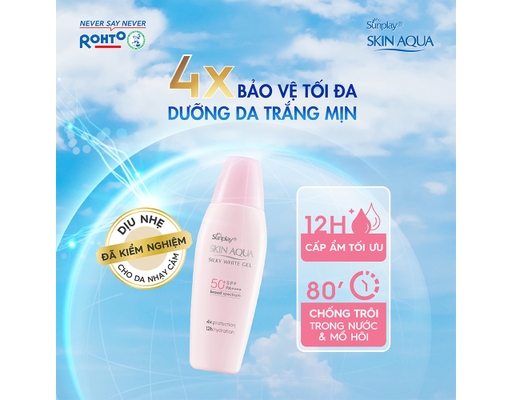 Gel Chống Nắng Dưỡng Da Sáng Mịn Silky White SPF50+ PA++++ 70g Sunplay ảnh 6