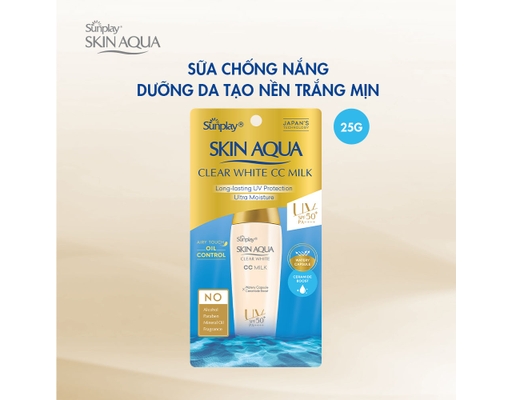 Sữa Chống Nắng Tạo Nền Trắng Mịn White CC SPF50+ PA++++ 25g Sunplay ảnh 3