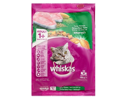 Thức Ăn Dạng Hạt Cho Mèo Lớn Vị Cá Ngừ 480g Whiskas ảnh 0