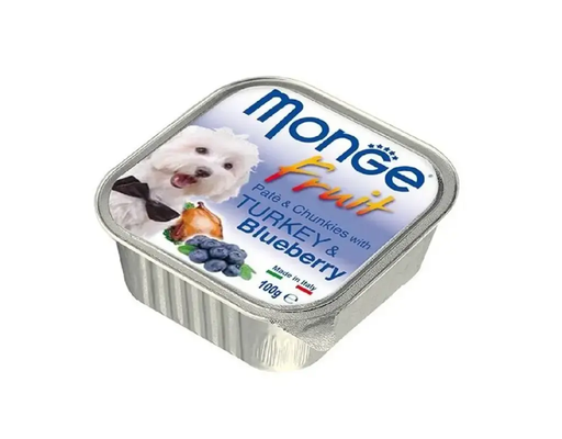 Pate Cho Chó Vị Gà Tây Và Việt Quất 320C 100g Monge ảnh 0