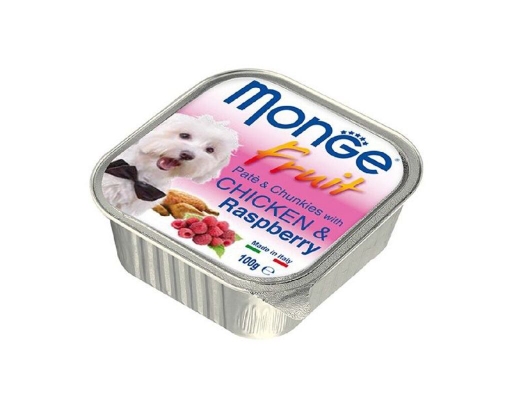 Pate Cho Chó Vị Gà Và Quả Mâm Xôi 321C 100g Monge ảnh 0