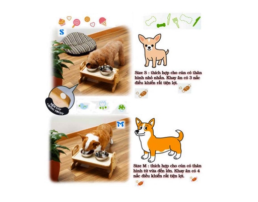Bàn Ăn Gỗ Size Nhỏ Cho Chó Doggyman ảnh 2