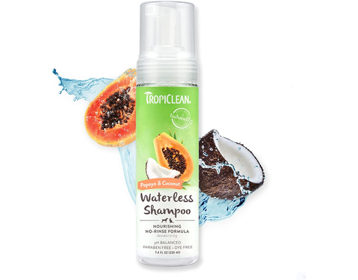 Dầu Tắm Khô Hữu Cơ Cho Chó Mèo Hương Đu Đủ 220ml Tropiclean ảnh 3
