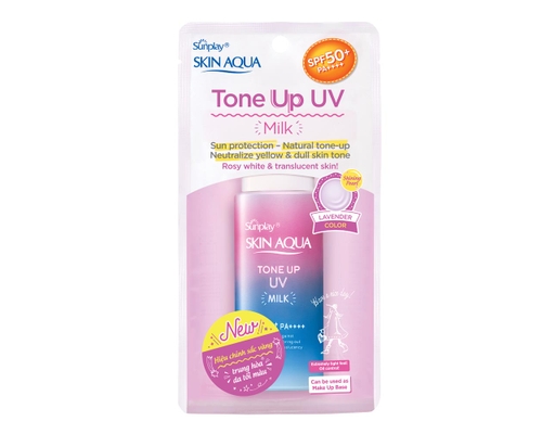 Sữa Chống Nắng Hiệu Chỉnh Sắc Da Skin Aqua Tone Up Milk Lavender SPF50+ PA++++ 50g Sunplay ảnh 2